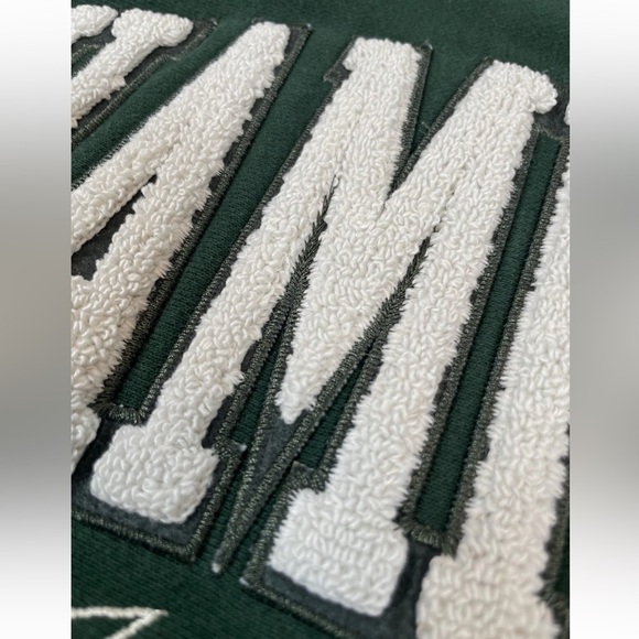 Champion Athletic Club Crest Crew Neck Sweatshirt Pullover Green Men’s Size M - Picture 9 of 10